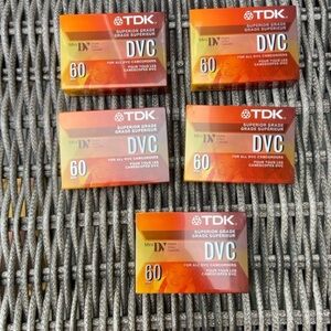TDK DVC Mini DV Tapes - Pack of 5 Sealed